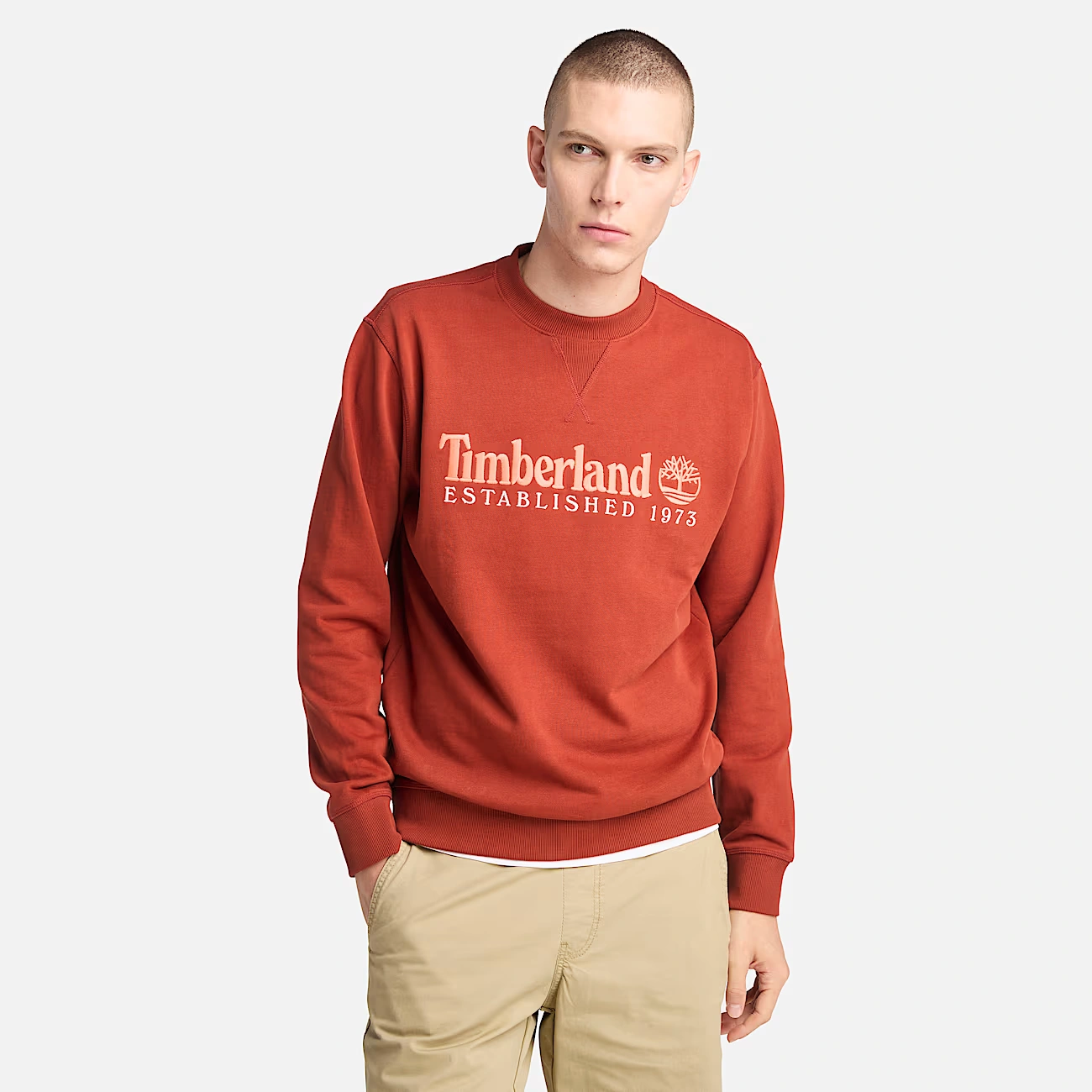 Men's Established 1973 Embroidered Logo Crew Neck Sweatshirt