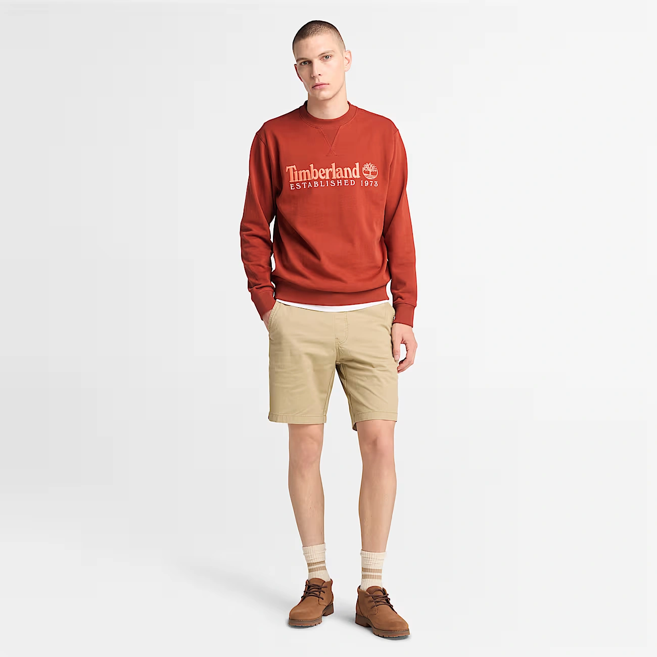 Men's Established 1973 Embroidered Logo Crew Neck Sweatshirt