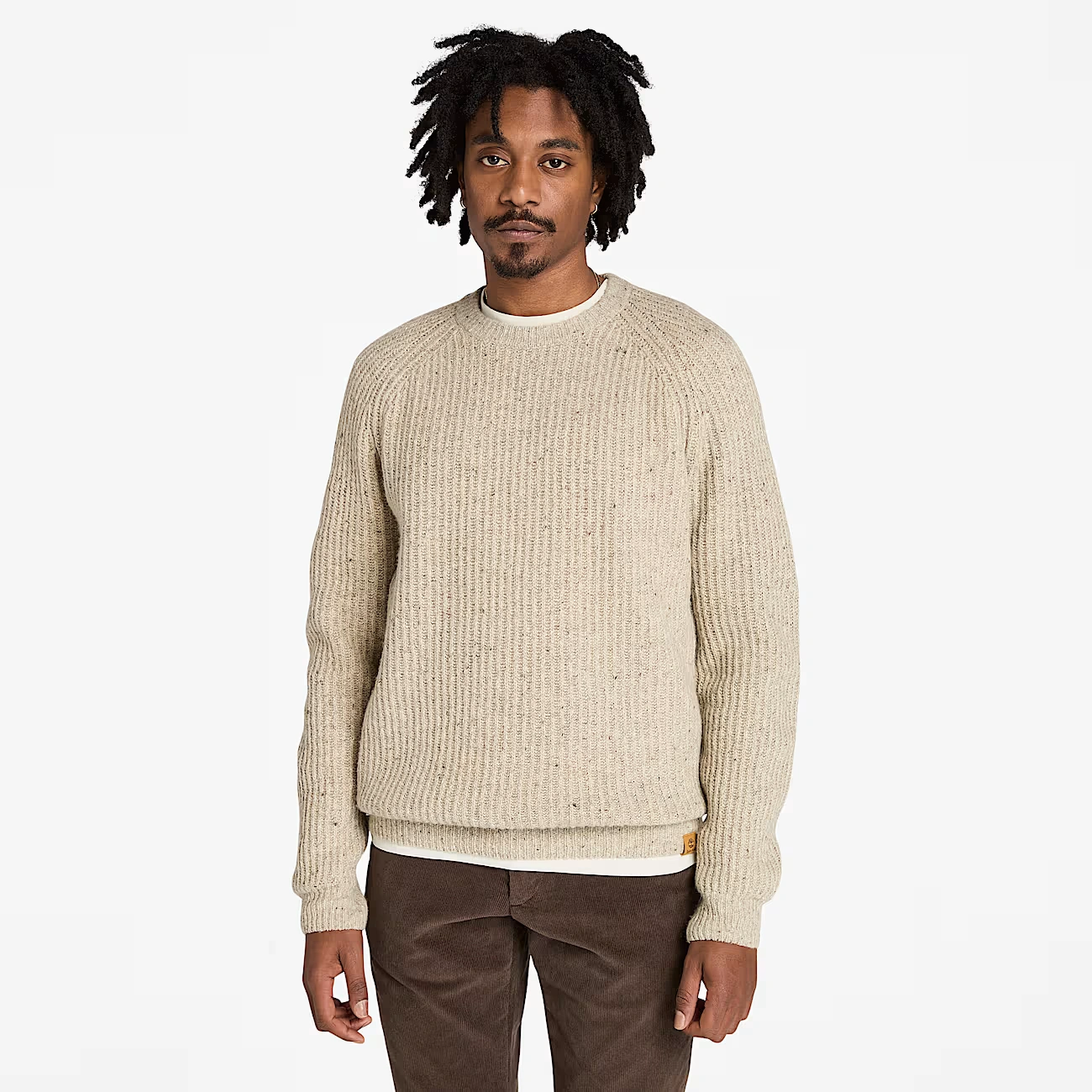 Men's Chunky Yarn Crewneck Sweater
