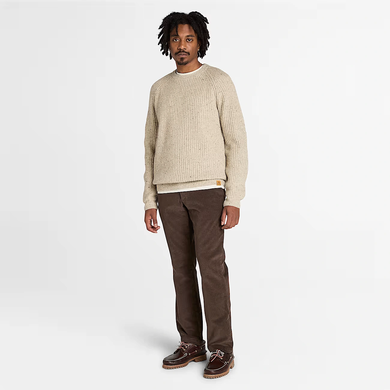 Men's Chunky Yarn Crewneck Sweater