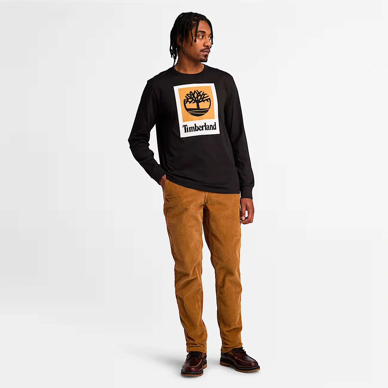 Men's Stack Logo Colored Long Sleeve T-Shirt